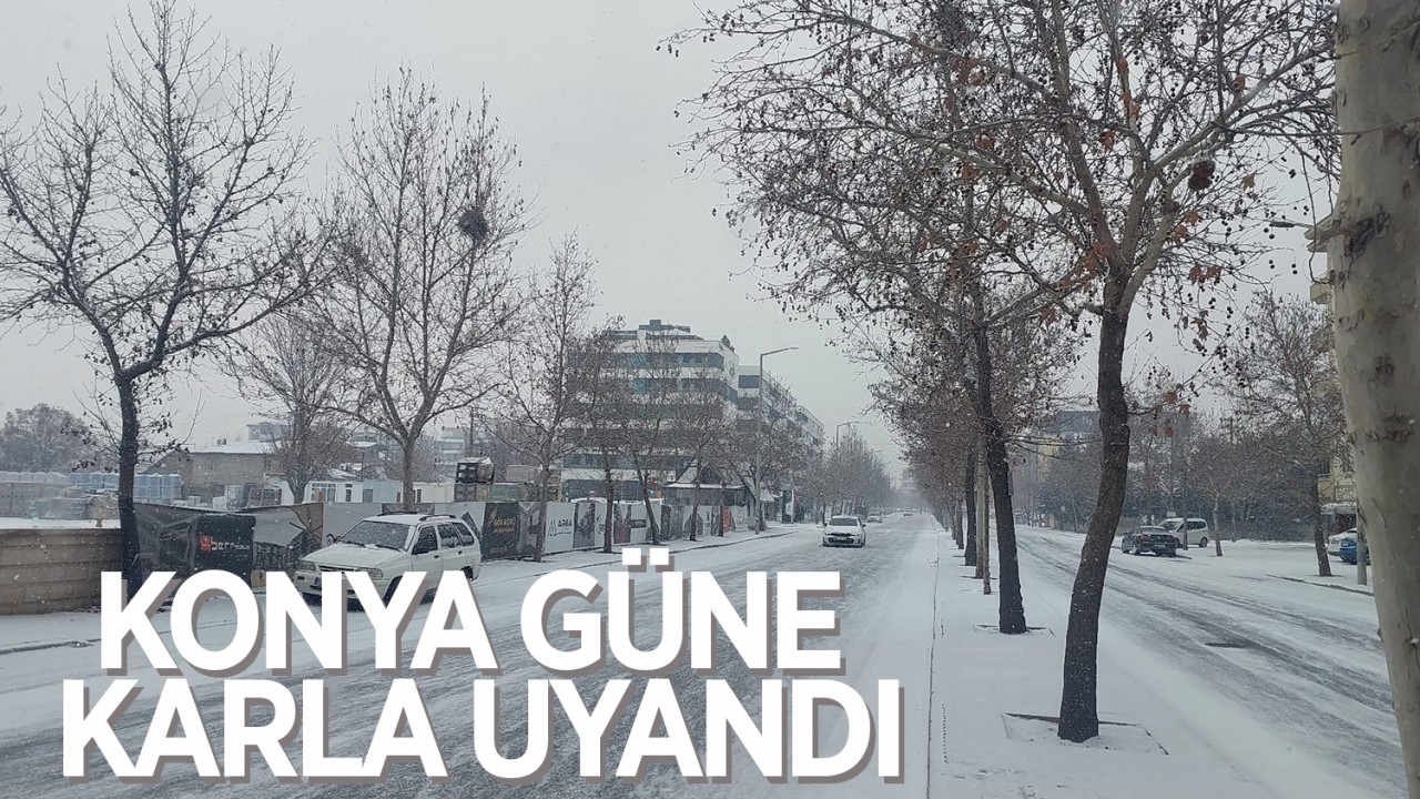 Beklenen kar geldi! Konya güne karla uyandı