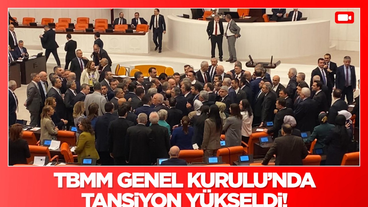 TBMM Genel Kurulu'nda tansiyon yükseldi; kolonya şişesi fırlatıldı