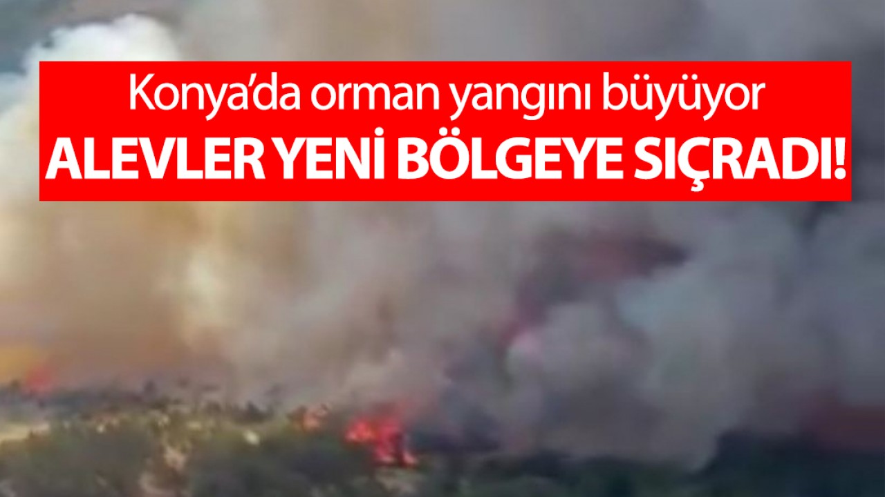 Konya’da orman yangını büyüyor! Alevler yeni bir bölgeye sıçradı