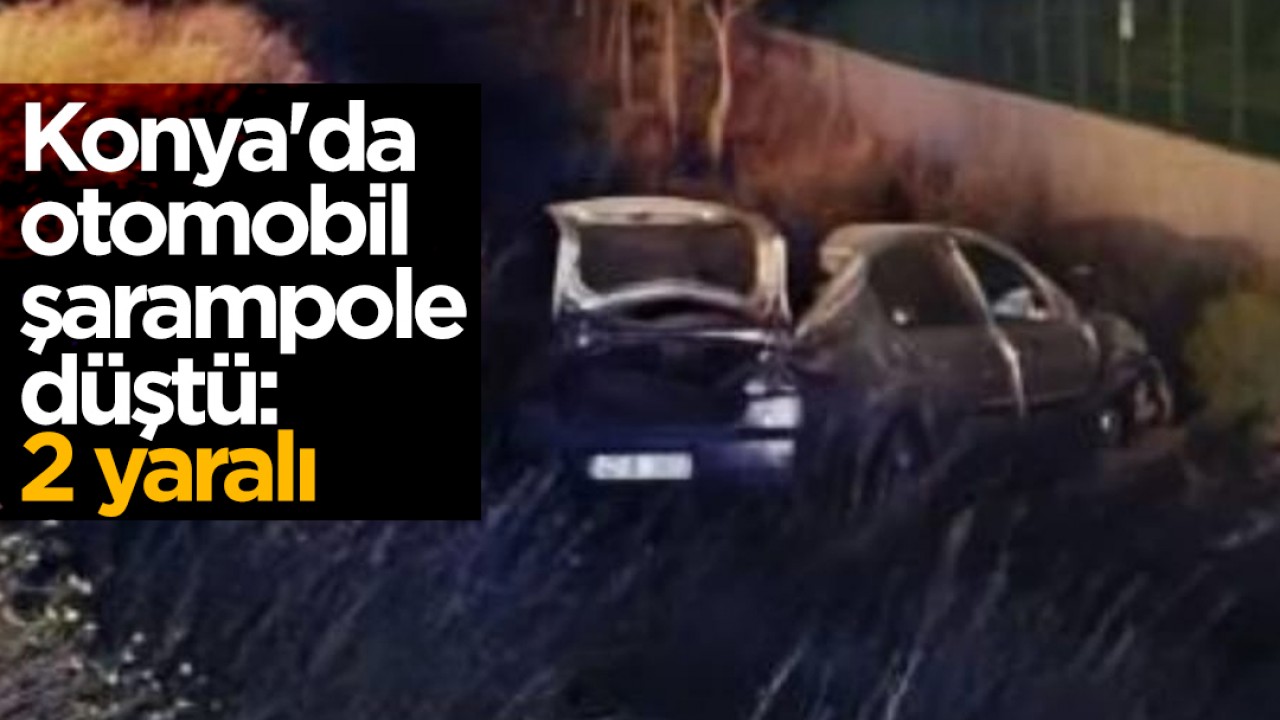 Konya'da otomobil şarampole düştü: 2 yaralı