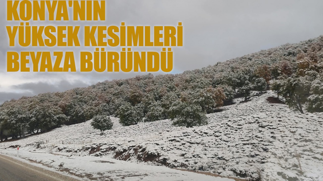 Konya'nın yüksek kesimleri beyaza büründü